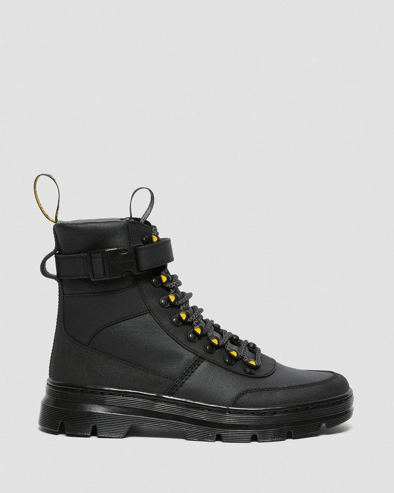 Men's Dr Martens Combs Tech Coated Canvas Casual Boots Black | AU 462LIS